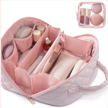 Load image into Gallery viewer, Stuffy Puffy 2PC Cosmetic and Jewellery Organizer With Toiletry Bag Large And Lays Flat Vista Shops