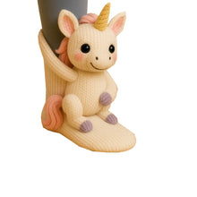 Load image into Gallery viewer, Whimsy Cozy Cute 3D Animal Faces Huggy Socks Adorably Warm and Ultra-Soft Vista Shops
