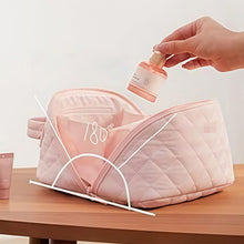 Load image into Gallery viewer, Stuffy Puffy 2PC Cosmetic and Jewellery Organizer With Toiletry Bag Large And Lays Flat Vista Shops