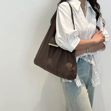 Load image into Gallery viewer, VintageFold Nylon Tote with Keychain Charm Eco-Friendly Folding Shoulder Bag Vista Shops