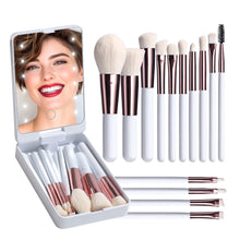 Load image into Gallery viewer, Bamboo Beauty Vanity Kit With LED Mirror