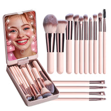 Load image into Gallery viewer, Bamboo Beauty Vanity Kit With LED Mirror