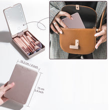 Load image into Gallery viewer, Bamboo Beauty Vanity Kit With LED Mirror