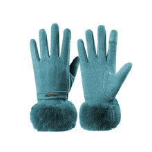 Load image into Gallery viewer, Luciana Quiet Luxury Gloves with Fur Cuff and Touchscreen Functionality