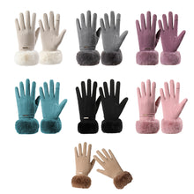 Load image into Gallery viewer, Luciana Quiet Luxury Gloves with Fur Cuff and Touchscreen Functionality