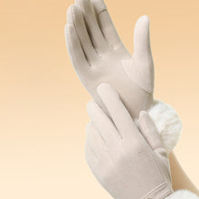 Load image into Gallery viewer, Luciana Quiet Luxury Gloves with Fur Cuff and Touchscreen Functionality