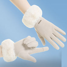 Load image into Gallery viewer, Luciana Quiet Luxury Gloves with Fur Cuff and Touchscreen Functionality