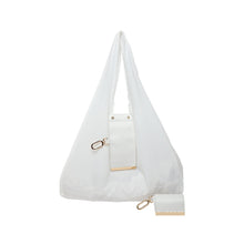 Load image into Gallery viewer, VintageFold Nylon Tote with Keychain Charm Eco-Friendly Folding Shoulder Bag Vista Shops