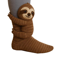 Load image into Gallery viewer, Whimsy Cozy Cute 3D Animal Faces Huggy Socks Adorably Warm and Ultra-Soft Vista Shops