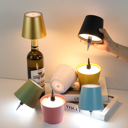 Napa Glow LED  Ambient Wine Bottle Lamp Insertable And Rechargeable Vista Shops