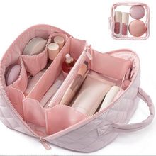 Load image into Gallery viewer, Stuffy Puffy 2PC Cosmetic and Jewellery Organizer With Toiletry Bag Large And Lays Flat Vista Shops