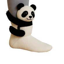 Load image into Gallery viewer, Whimsy Cozy Cute 3D Animal Faces Huggy Socks Adorably Warm and Ultra-Soft Vista Shops