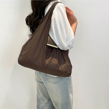 Load image into Gallery viewer, VintageFold Nylon Tote with Keychain Charm Eco-Friendly Folding Shoulder Bag Vista Shops