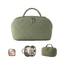 Load image into Gallery viewer, Stuffy Puffy 2PC Cosmetic and Jewellery Organizer With Toiletry Bag Large And Lays Flat Vista Shops