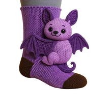 Load image into Gallery viewer, Whimsy Cozy Cute 3D Animal Faces Huggy Socks Adorably Warm and Ultra-Soft Vista Shops