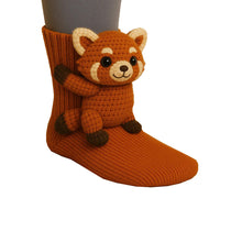 Load image into Gallery viewer, Whimsy Cozy Cute 3D Animal Faces Huggy Socks Adorably Warm and Ultra-Soft Vista Shops