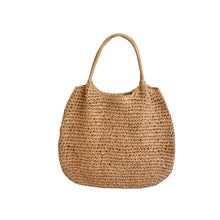 Load image into Gallery viewer, Resort Ready Woven Straw Carryall Tote