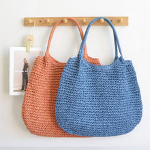 Load image into Gallery viewer, Resort Ready Woven Straw Carryall Tote