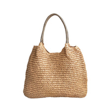 Load image into Gallery viewer, Resort Ready Woven Straw Carryall Tote