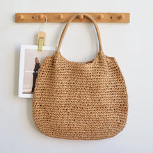 Load image into Gallery viewer, Resort Ready Woven Straw Carryall Tote