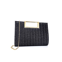 Load image into Gallery viewer, Coastal Chic Woven Straw Top Handle Evening Clutch and Crossbody