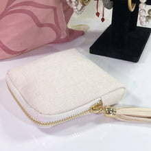 Load image into Gallery viewer, Velvetina Soft Velvet Tasseled Travel Jewelry Organizer with 6 Compartments for Rings, Necklaces and Bracelets