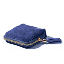 Load image into Gallery viewer, Velvetina Soft Velvet Tasseled Travel Jewelry Organizer with 6 Compartments for Rings, Necklaces and Bracelets