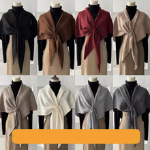 Load image into Gallery viewer, Cozy Chic Cape Triangle Knit Winter Wool Wrap