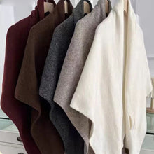 Load image into Gallery viewer, Cozy Chic Cape Triangle Knit Winter Wool Wrap