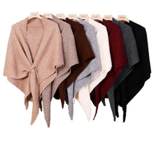 Load image into Gallery viewer, Cozy Chic Cape Triangle Knit Winter Wool Wrap