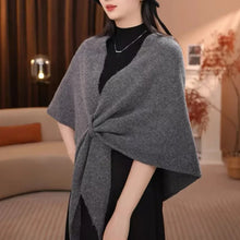 Load image into Gallery viewer, Cozy Chic Cape Triangle Knit Winter Wool Wrap