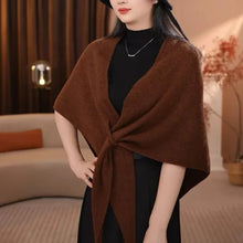 Load image into Gallery viewer, Cozy Chic Cape Triangle Knit Winter Wool Wrap