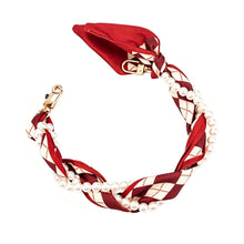 Load image into Gallery viewer, Pearly Girly Anti-Drop Phone Wristlet with Silken Scarf and Pearl Accents