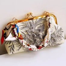 Load image into Gallery viewer, Pearly Girly Anti-Drop Phone Wristlet with Silken Scarf and Pearl Accents