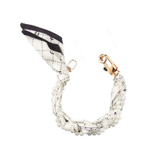 Load image into Gallery viewer, Pearly Girly Anti-Drop Phone Wristlet with Silken Scarf and Pearl Accents