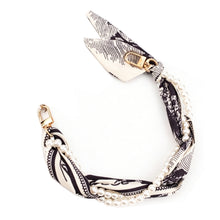 Load image into Gallery viewer, Pearly Girly Anti-Drop Phone Wristlet with Silken Scarf and Pearl Accents