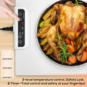 A La Carte Food Warming Multifunctional Silicone Mat with Adjustable Temperature Vista Shops