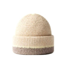 Load image into Gallery viewer, Solstice Stripe Beanie, Colorblocked Knit Winter Hat for Women