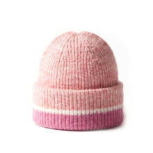 Load image into Gallery viewer, Solstice Stripe Beanie, Colorblocked Knit Winter Hat for Women