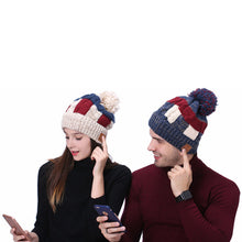 Load image into Gallery viewer, Rhythm Frost Knit Fleece-Lined Beanie With Headphones