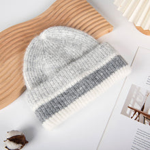 Load image into Gallery viewer, Solstice Stripe Beanie, Colorblocked Knit Winter Hat for Women