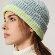 Load image into Gallery viewer, Solstice Stripe Beanie, Colorblocked Knit Winter Hat for Women