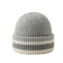 Load image into Gallery viewer, Solstice Stripe Beanie, Colorblocked Knit Winter Hat for Women