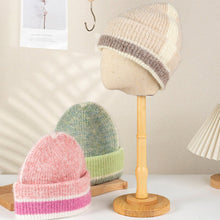 Load image into Gallery viewer, Solstice Stripe Beanie, Colorblocked Knit Winter Hat for Women
