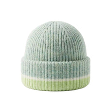 Load image into Gallery viewer, Solstice Stripe Beanie, Colorblocked Knit Winter Hat for Women