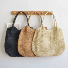 Load image into Gallery viewer, Resort Ready Woven Straw Carryall Tote