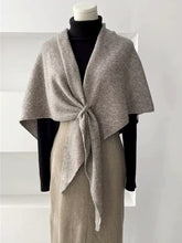 Load image into Gallery viewer, Cozy Chic Cape Triangle Knit Winter Wool Wrap