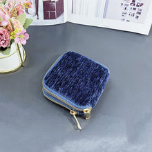 Load image into Gallery viewer, Velvetina Soft Velvet Tasseled Travel Jewelry Organizer with 6 Compartments for Rings, Necklaces and Bracelets