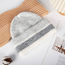 Load image into Gallery viewer, Solstice Stripe Beanie, Colorblocked Knit Winter Hat for Women