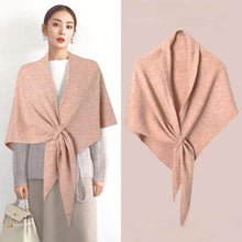 Load image into Gallery viewer, Cozy Chic Cape Triangle Knit Winter Wool Wrap